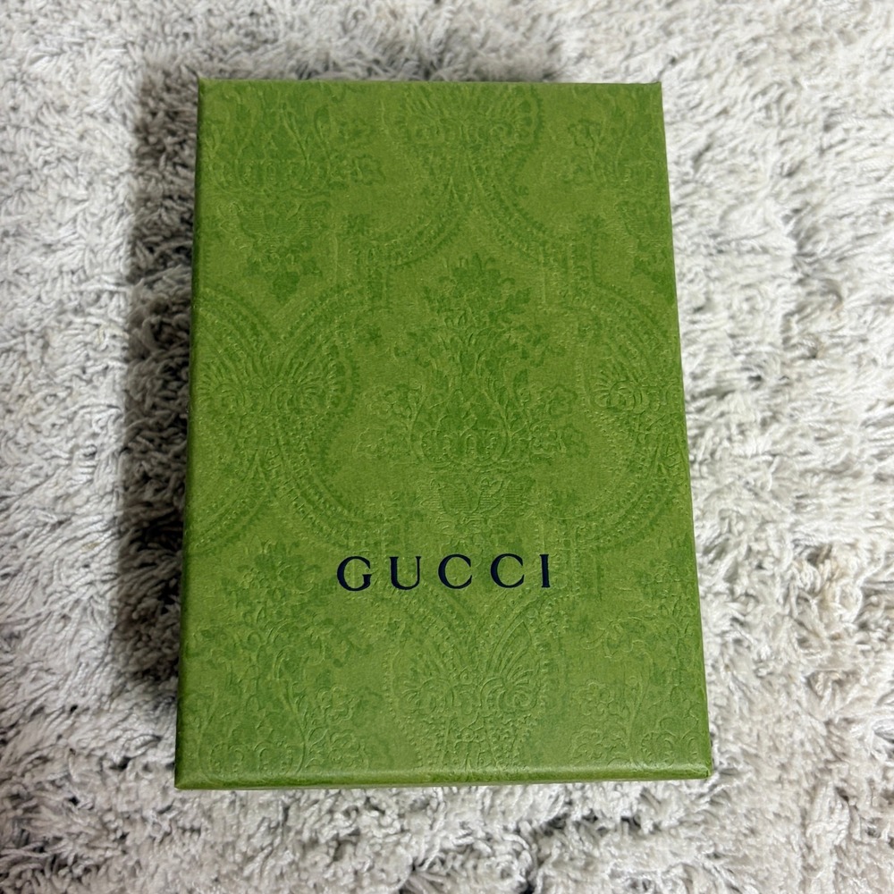 Gucci Greenβ Embossed Damask Presentation Gift Box with Care Booklets 5.75x4in